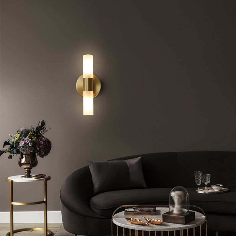 Aerisvold | Modern Cylindrical Acrylic and Metal Wall Light