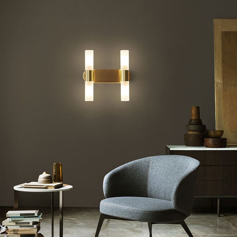 Aerisvold | Modern Cylindrical Acrylic and Metal Wall Light