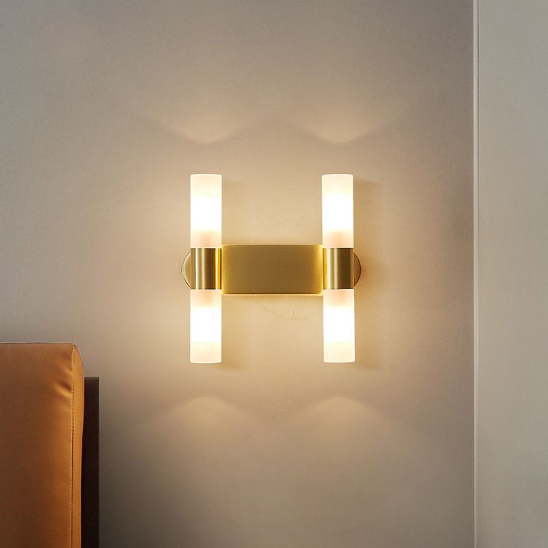 Aerisvold | Modern Cylindrical Acrylic and Metal Wall Light