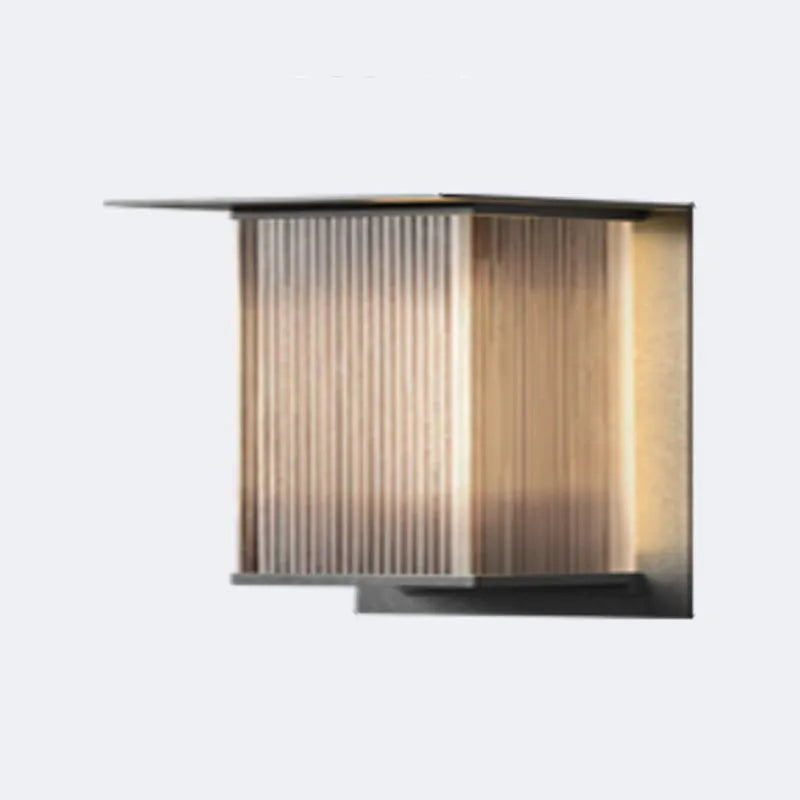 Vorawa | Sleek Industrial Black Waterproof Rectangular Outdoor Light