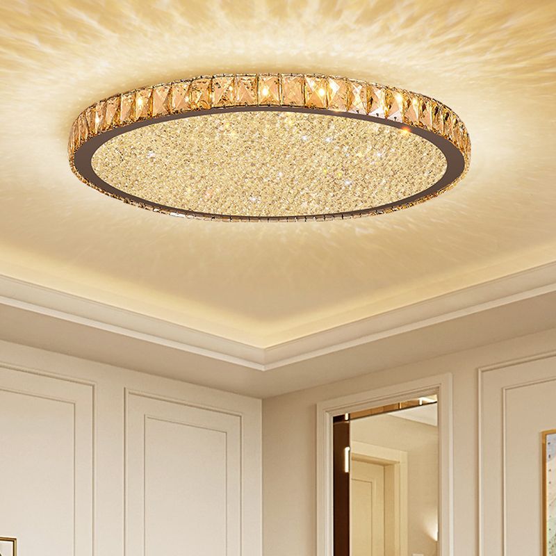 Aurum | Circular Crystal Jewel Flush Mount Ceiling Light
