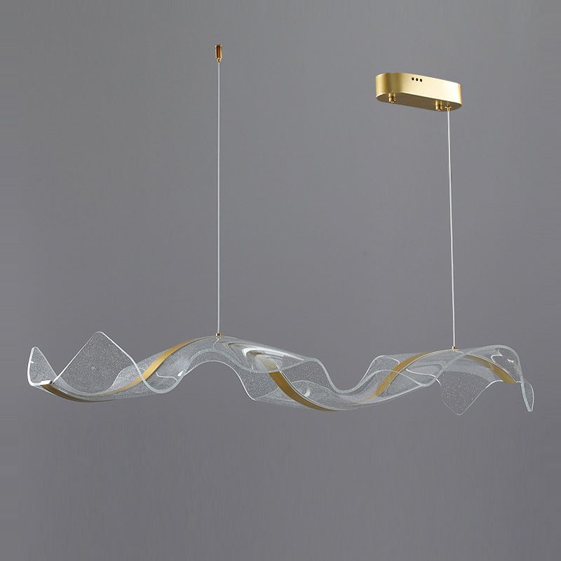 Selora | Linear Sinuous Wave Ribbon Pendant Light