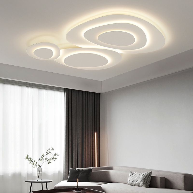 Lyravall | Modern Cloud Silhouette Metal Flush Mount Ceiling Light