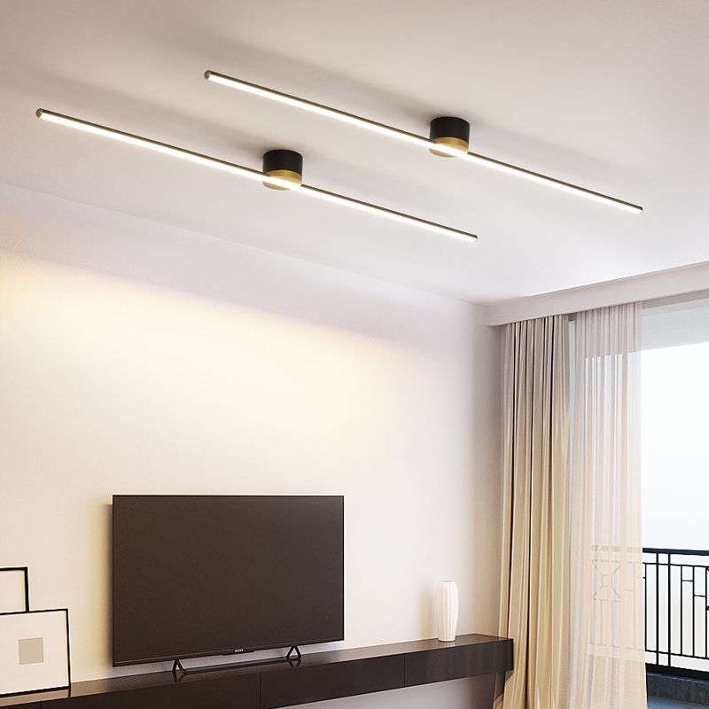 Aethel | Minimalist Sleek Linear Flush Mount Ceiling Light