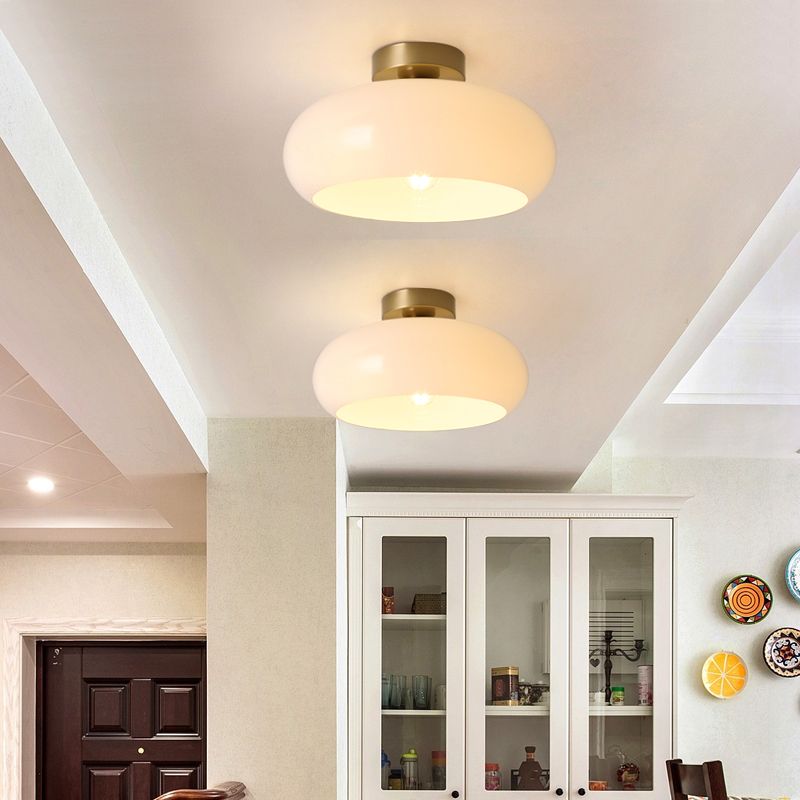Aerisun | Minimalist Ambient Circular Glass Flush Mount Ceiling Light