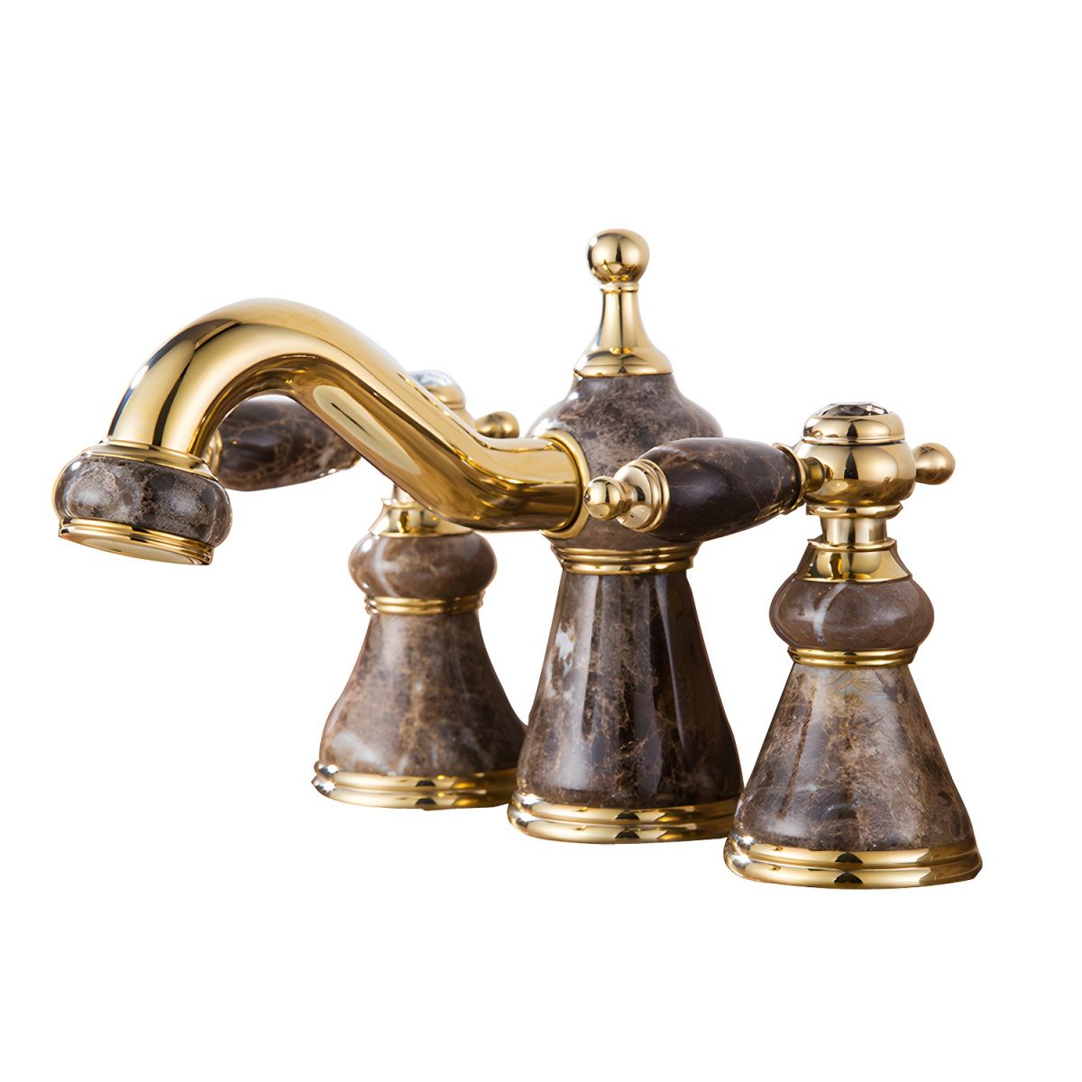 Huldrene | Elegant Arched Profile Widespread Bathroom Sink Tap