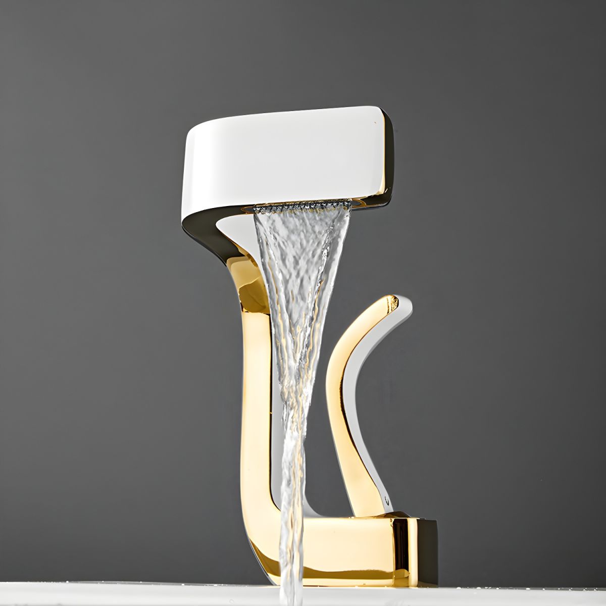 Lythrac | Modern Angular Profile Waterfall Bathroom Basin Tap
