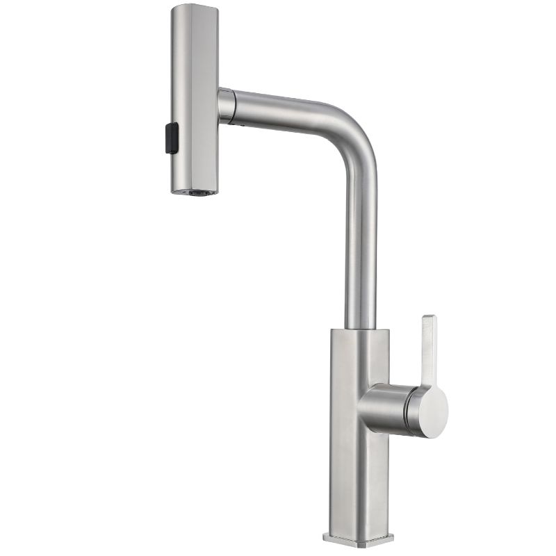 Kalsvane | Nordic L-Shaped Retractable Spout Kitchen Sink Mixer Tap