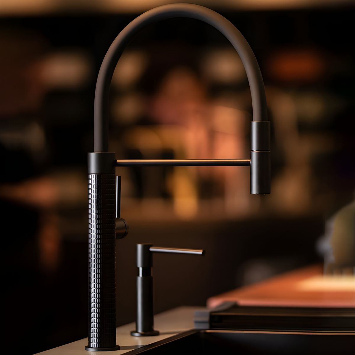 Alsvig | Industrial High Arc Pull Down Lever Gooseneck Kitchen Sink Mixer Tap