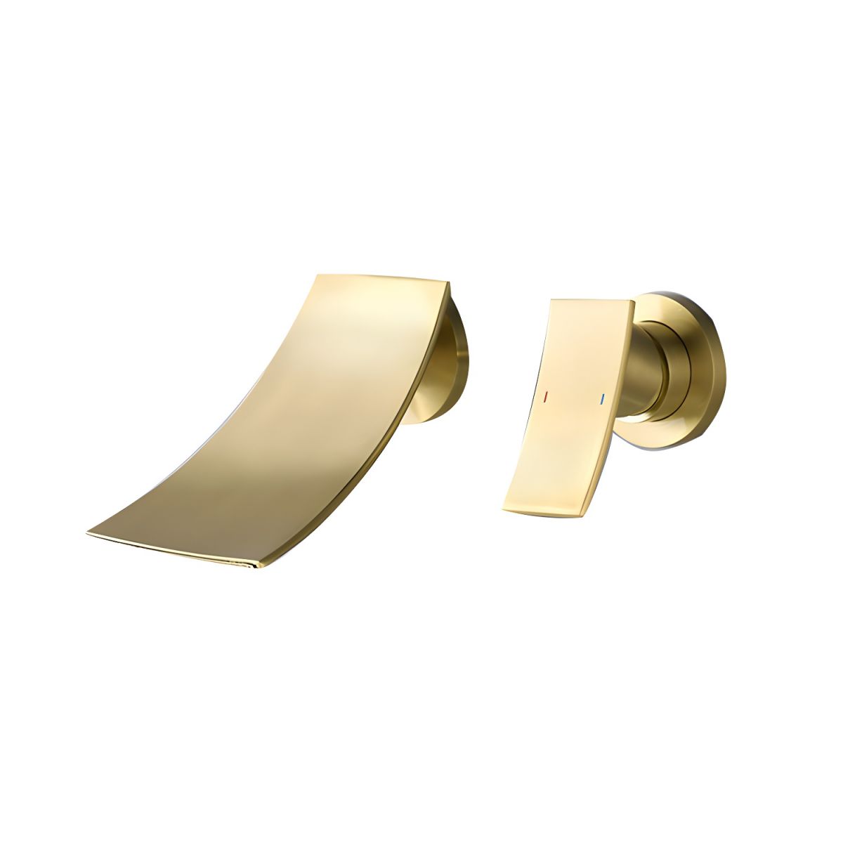Kestruve | Waterfall Spout Arched Silhouette Wall Mounted Bathroom Tap