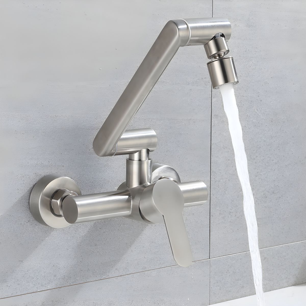 Evalken | Professional Low Profile Folding Arm Pot Filler Kitchen Sink Mixer Tap