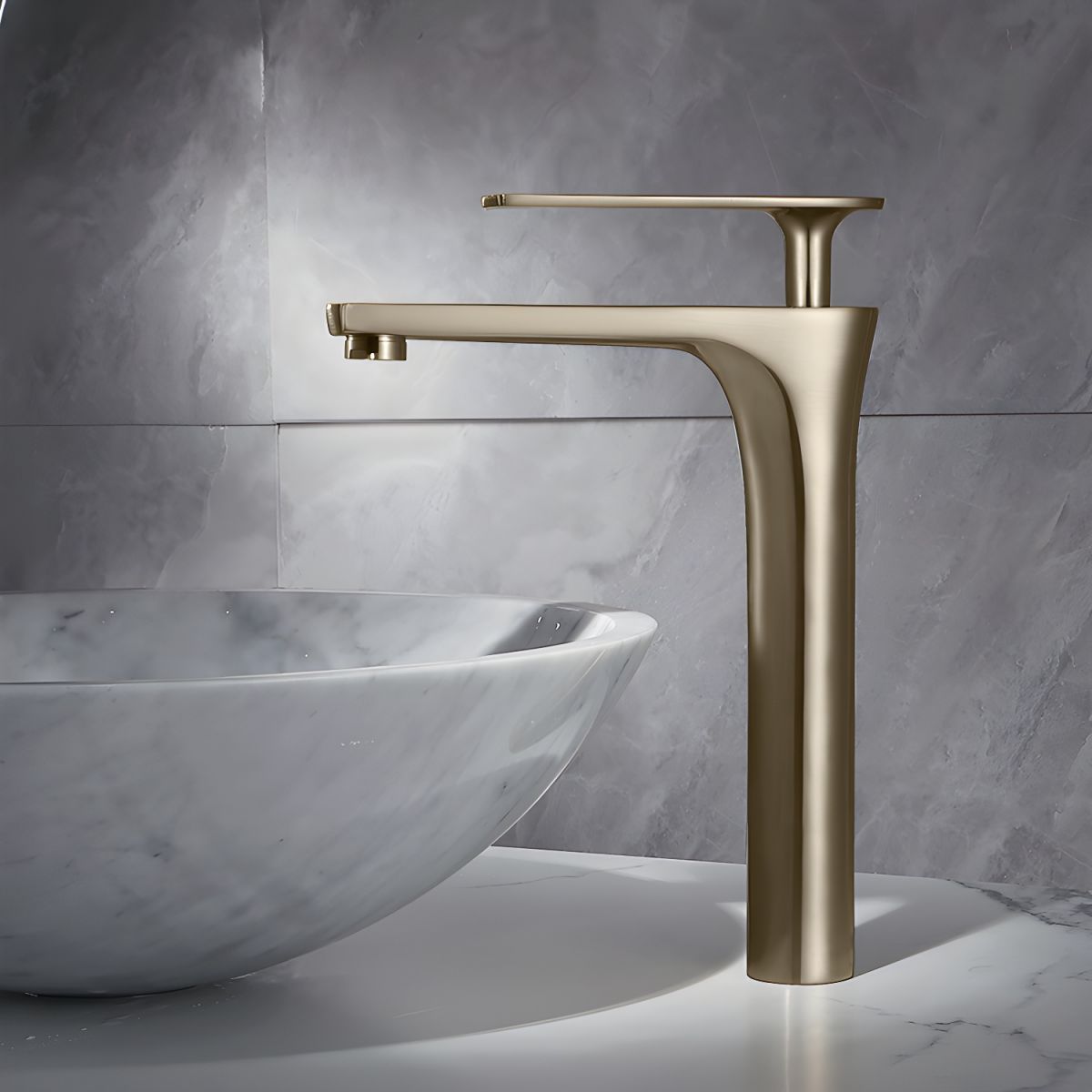 Kestrum | Modern Arched Column Bathroom Basin Tap