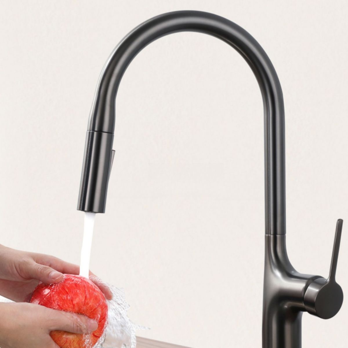 Eldurall | Modern Gooseneck Silhouette Swivel Spout Kitchen Tap