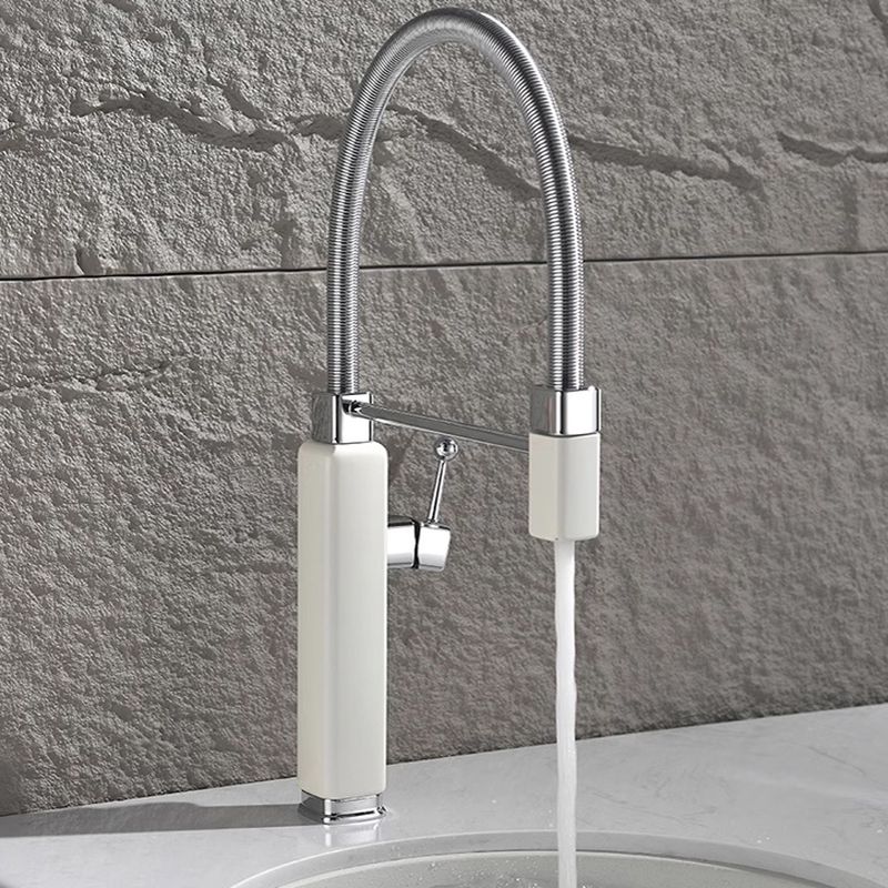 Alvonde | Industrial Arched Spring Spout Single Lever Kitchen Sink Mixer Tap