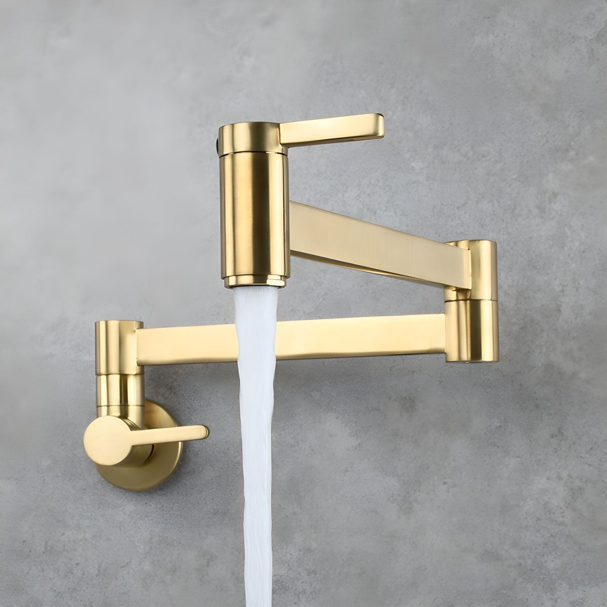 Nordviken | Wall Mounted Folding Dual Lever Kitchen Pot Filler Tap