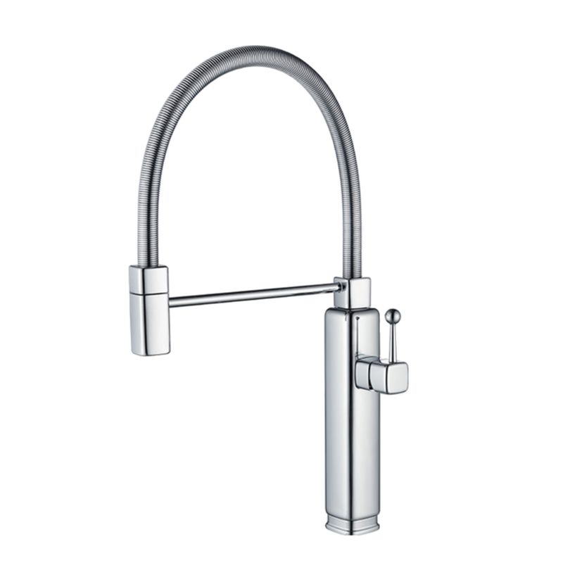 Alvonde | Industrial Arched Spring Spout Single Lever Kitchen Sink Mixer Tap