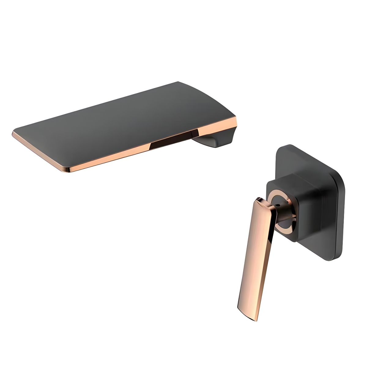 Huvalle | Waterfall Spout Wall Mounted Bathroom Basin Tap