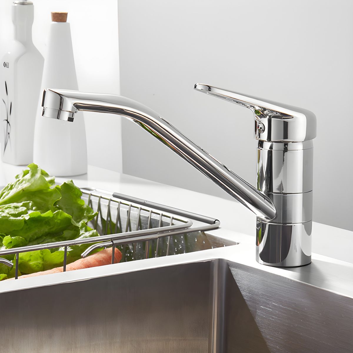 Thalvika | Elegant Low Arc Swivel Spout Single Lever Kitchen Sink Mixer Tap