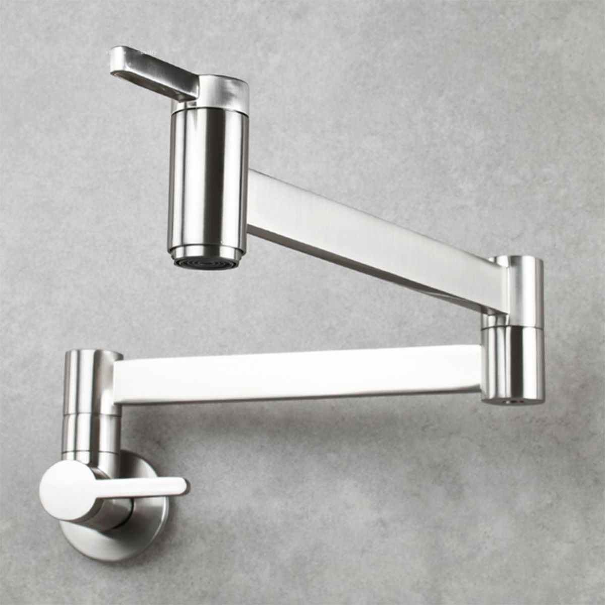 Nordviken | Wall Mounted Folding Dual Lever Kitchen Pot Filler Tap