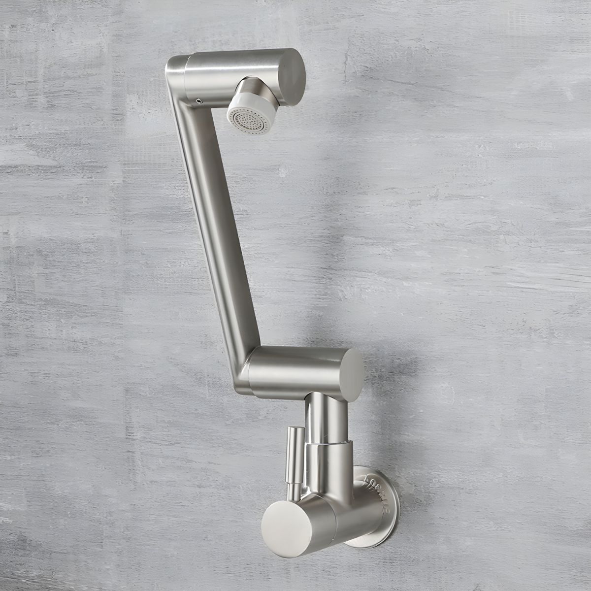 Nythronic | Modern Articulated Arm Swivel Spout Wall Mounted Bathroom Tap