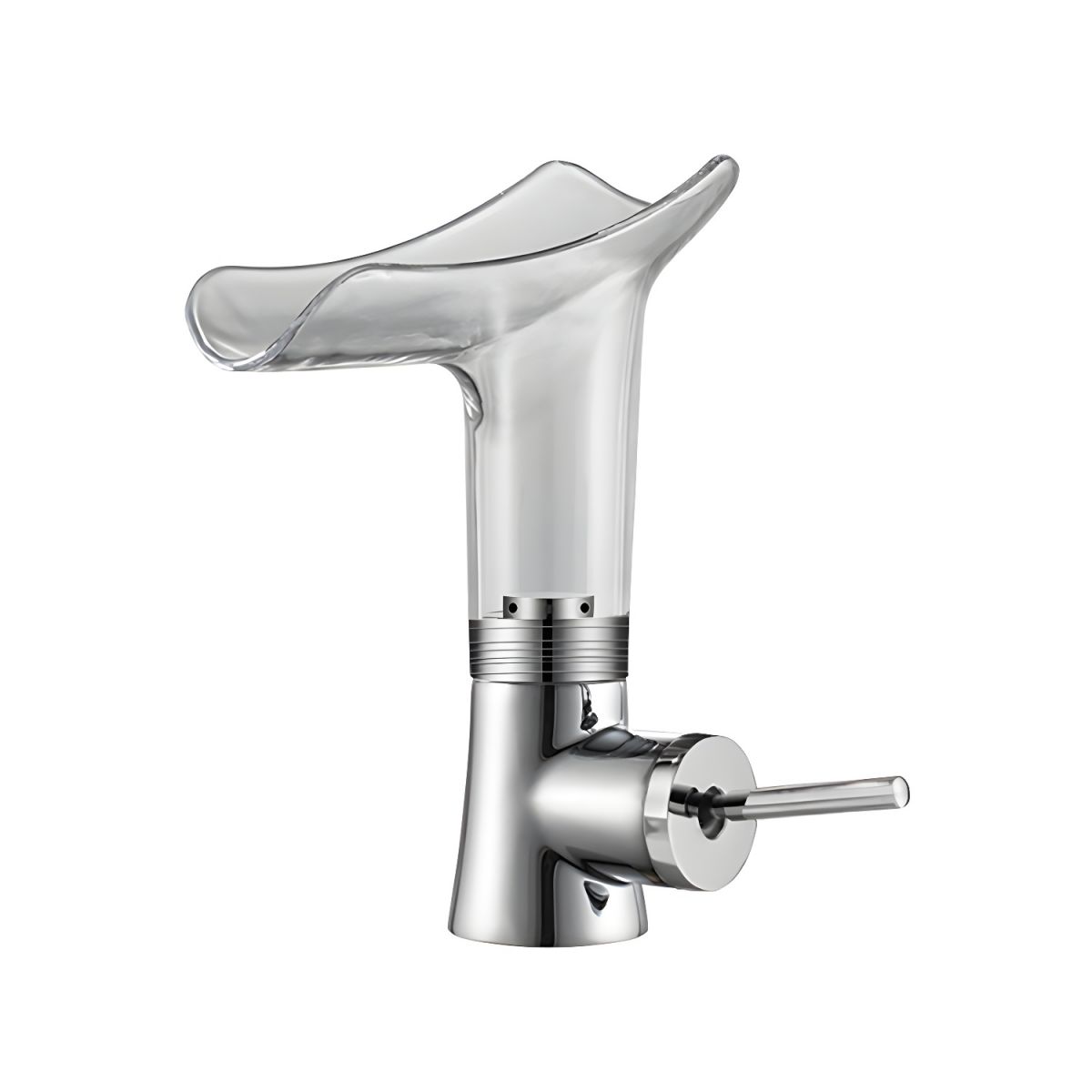 Elduvike | Modern Arched Profile Waterfall Bathroom Sink Tap