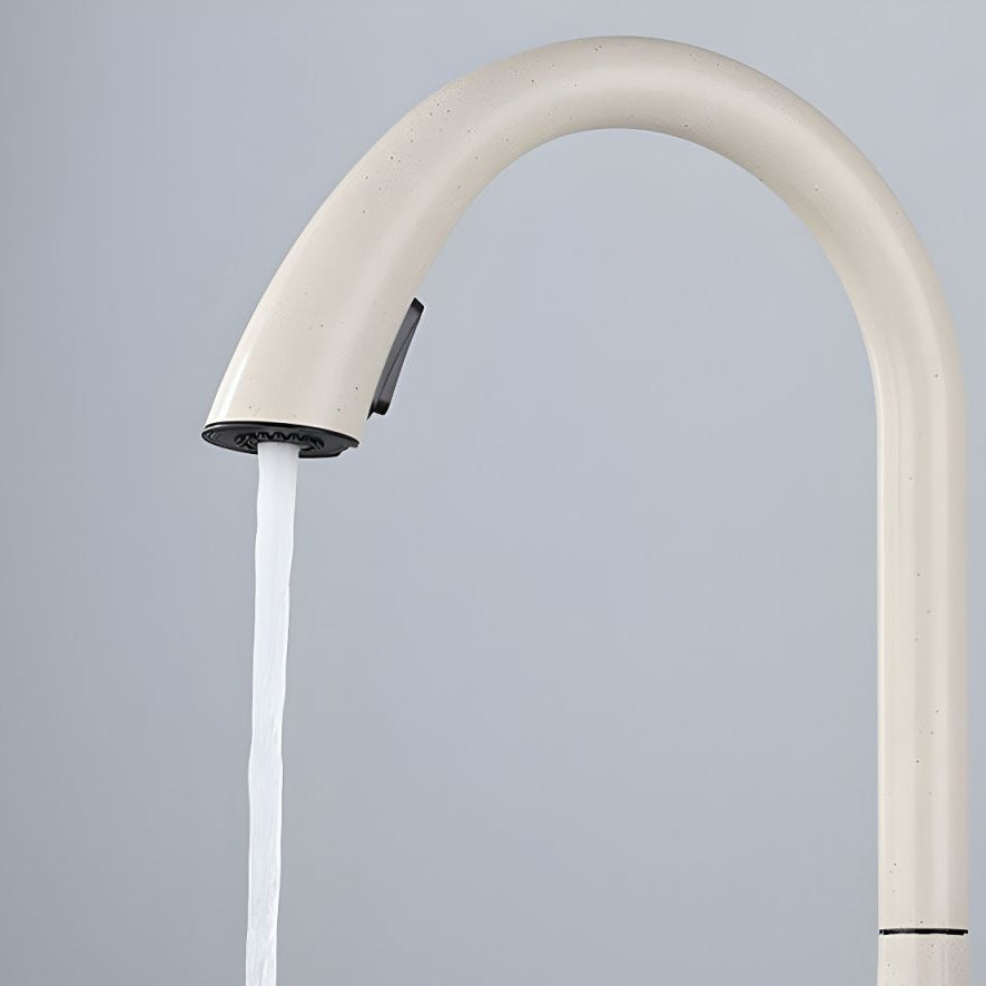 Alvordic | High Arc and Gooseneck Pull Out Spout Kitchen Sink Mixer Tap