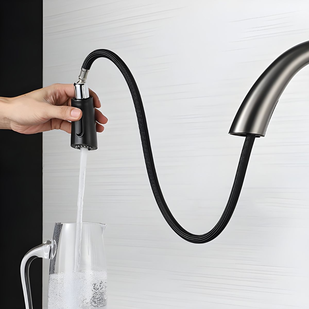 Arviken | High Arc Pull Down Spout Kitchen Sink Mixer Tap