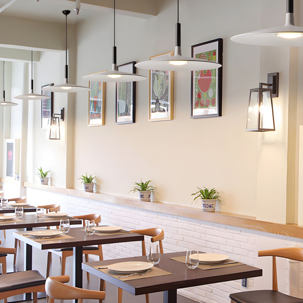 Thaloric | Minimalist Industrial Aluminum Flat Disc Pendant Light