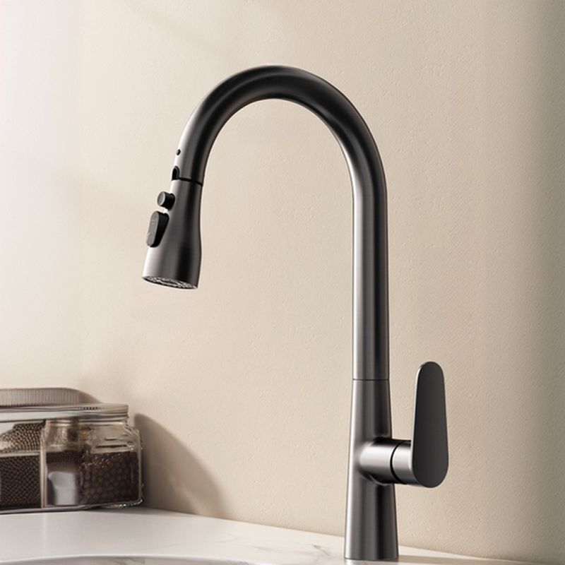 Elvarken | Nordic Gooseneck Pull Out Swivel Spout Kitchen Sink Mixer Tap