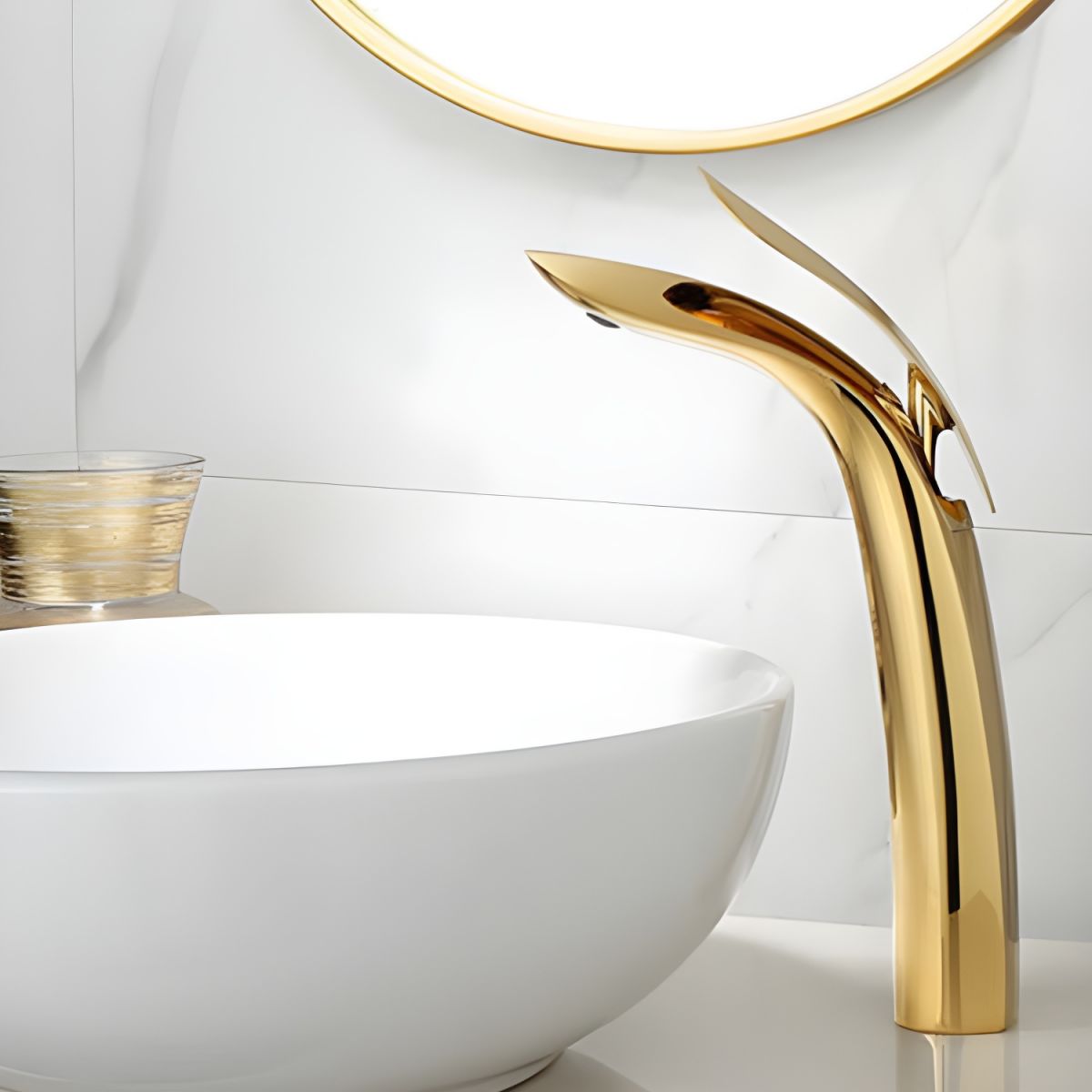 Jorthic | Modern Tapered Pedestal Profile Vessel Bathroom Basin Tap