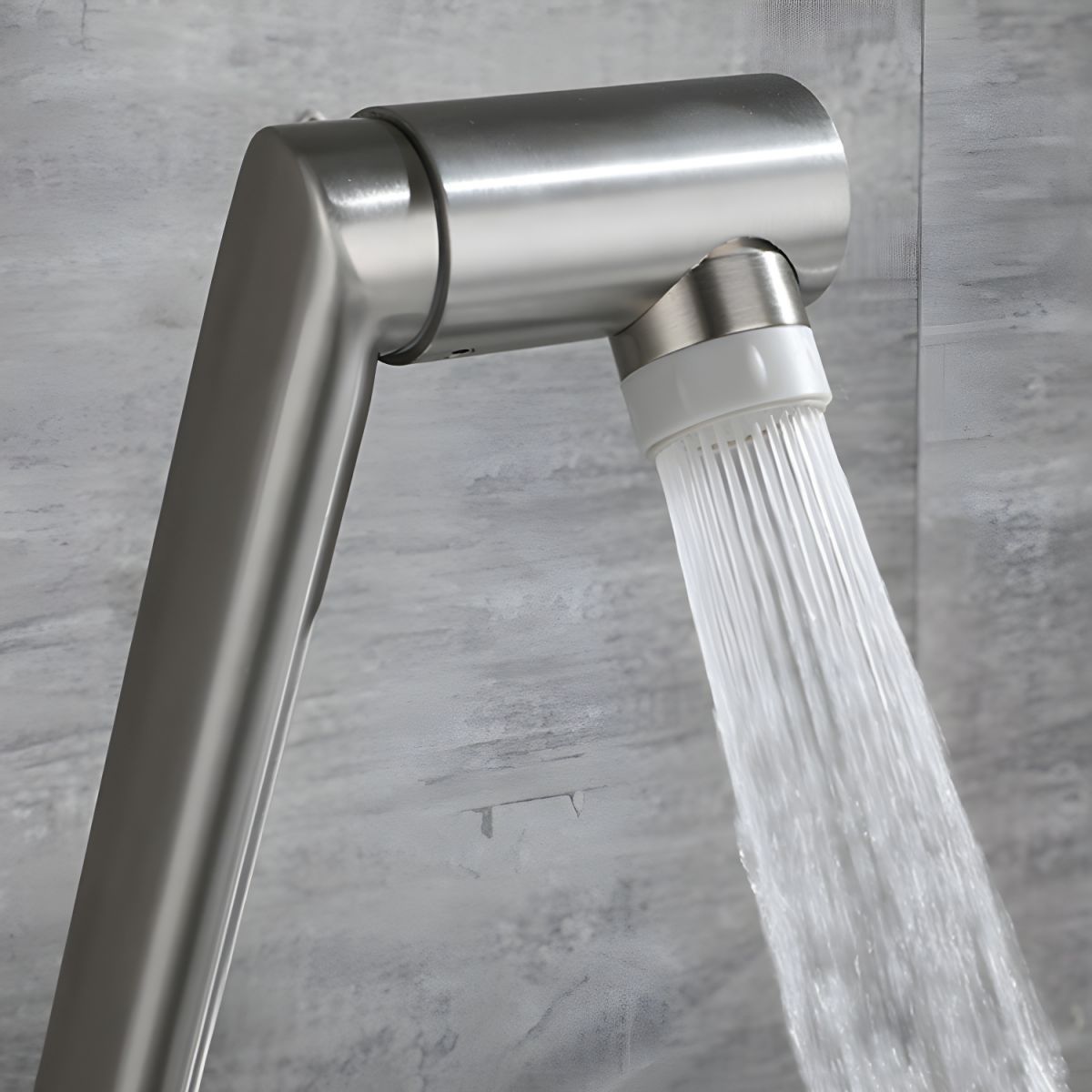 Nythronic | Modern Articulated Arm Swivel Spout Wall Mounted Bathroom Tap
