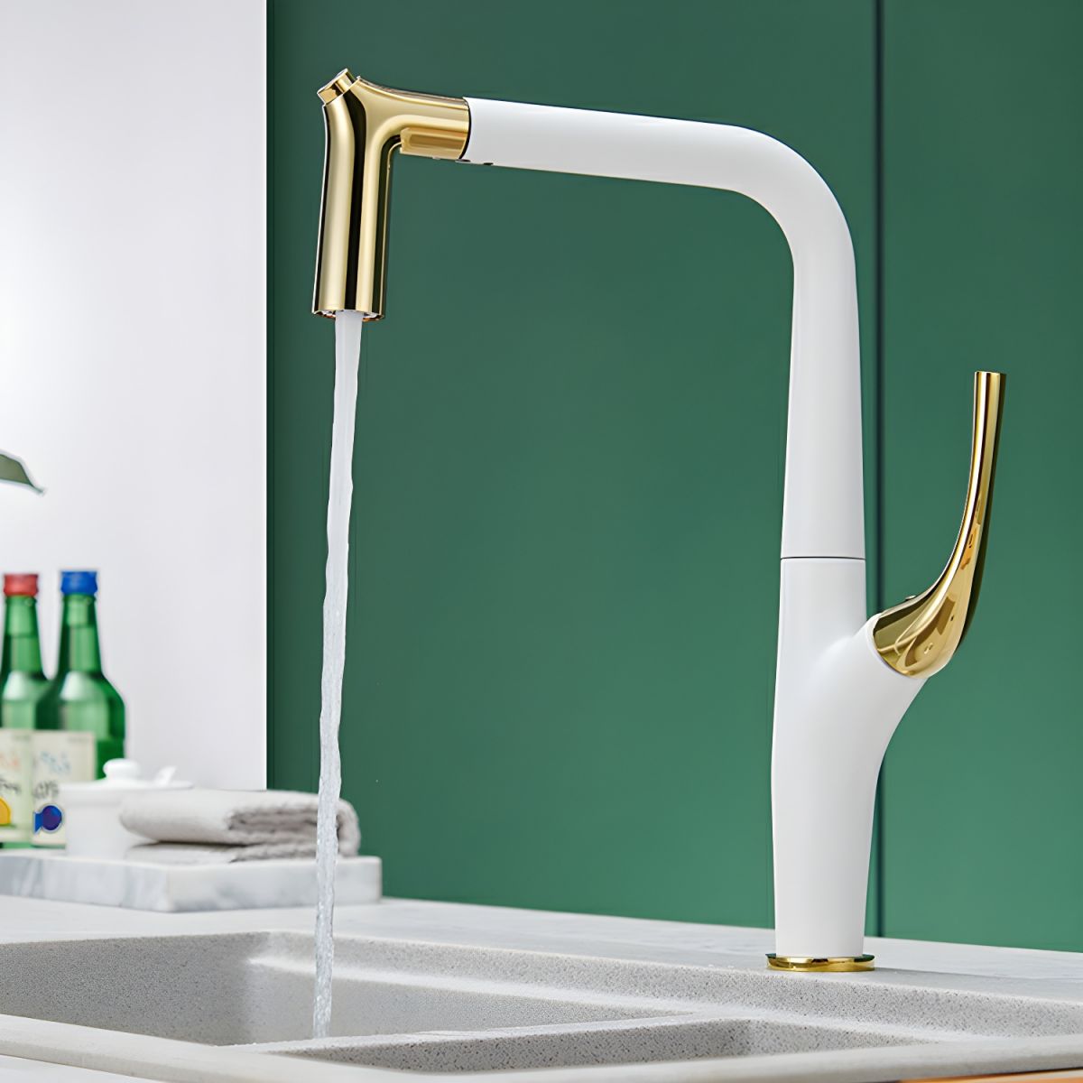 Arviken | Nordic High Arc Swivel Spout Pull Out Kitchen Sink Mixer Tap