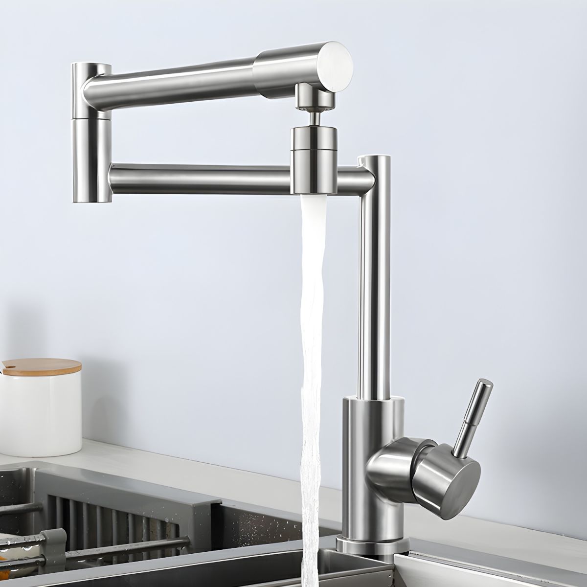 Kalsvie | Sleek Rotatable Arm Swivel Spout Kitchen Sink Mixer Tap
