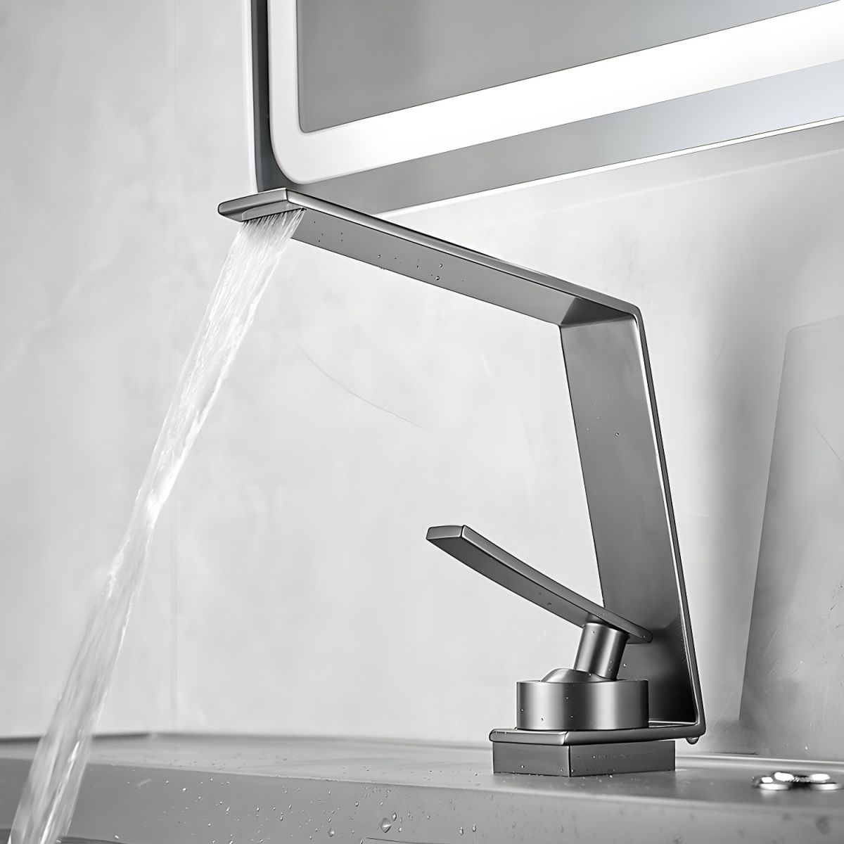 Eldvalla | Modern Cuboid Silhouette Single Lever Bathroom Sink Tap
