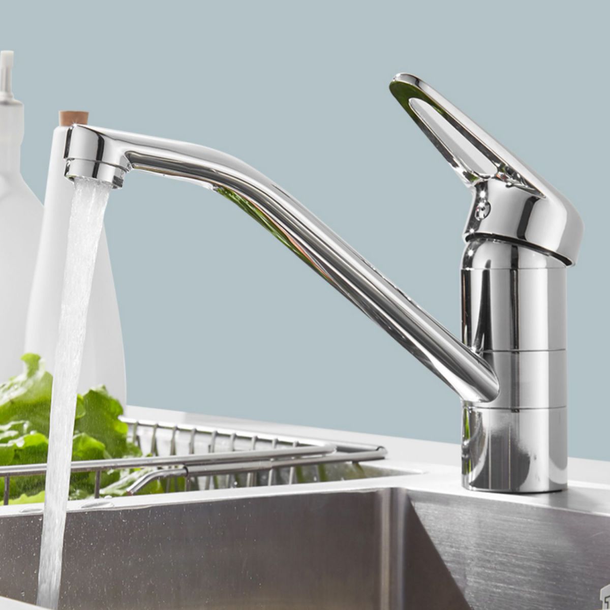 Thalvika | Elegant Low Arc Swivel Spout Single Lever Kitchen Sink Mixer Tap