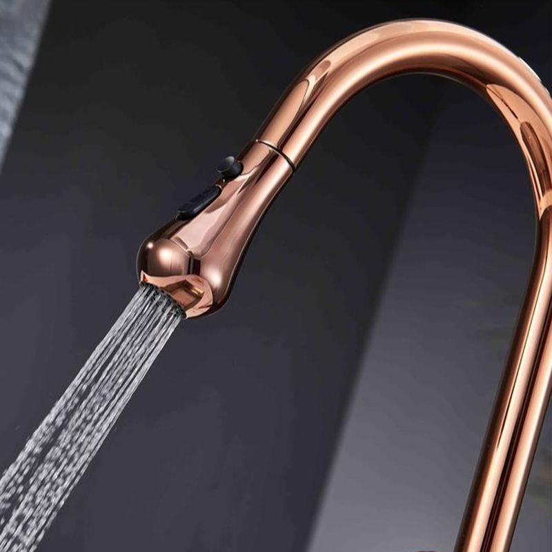 Syltara | Professional Arched Retractable Spout Kitchen Mixer Tap with Temperature Display