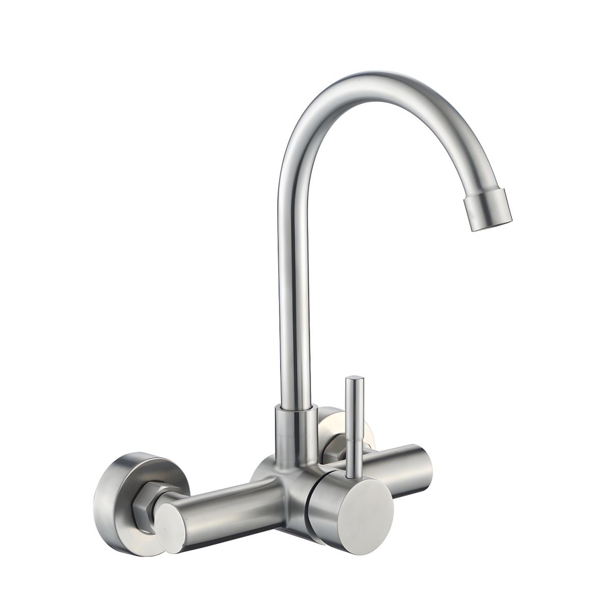 Lythic | High Arc Wall Mounted Swivel Spout Kitchen Sink Tap