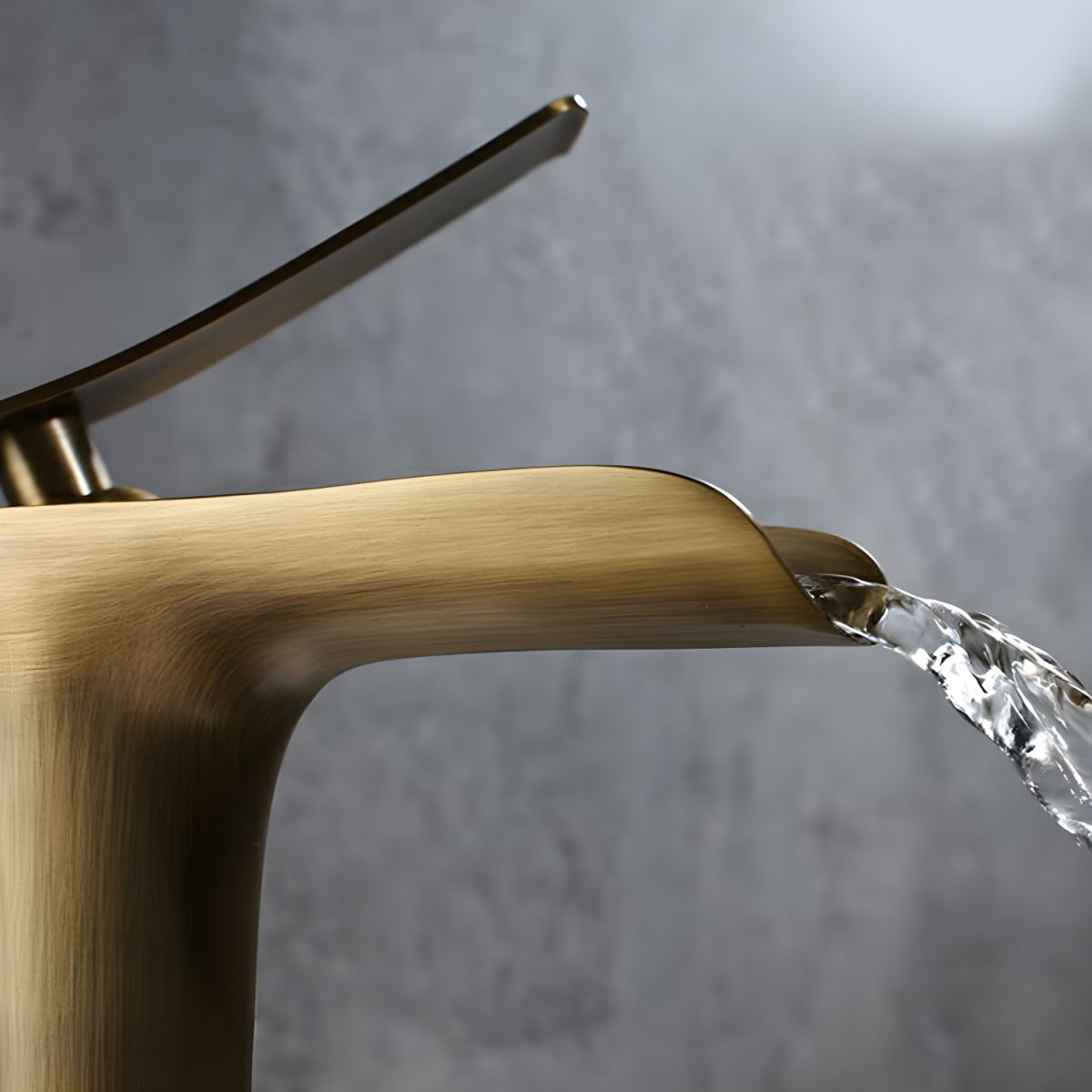 Aerithen | Modern Low Arc Vessel Waterfall Spout Bathroom Sink Tap