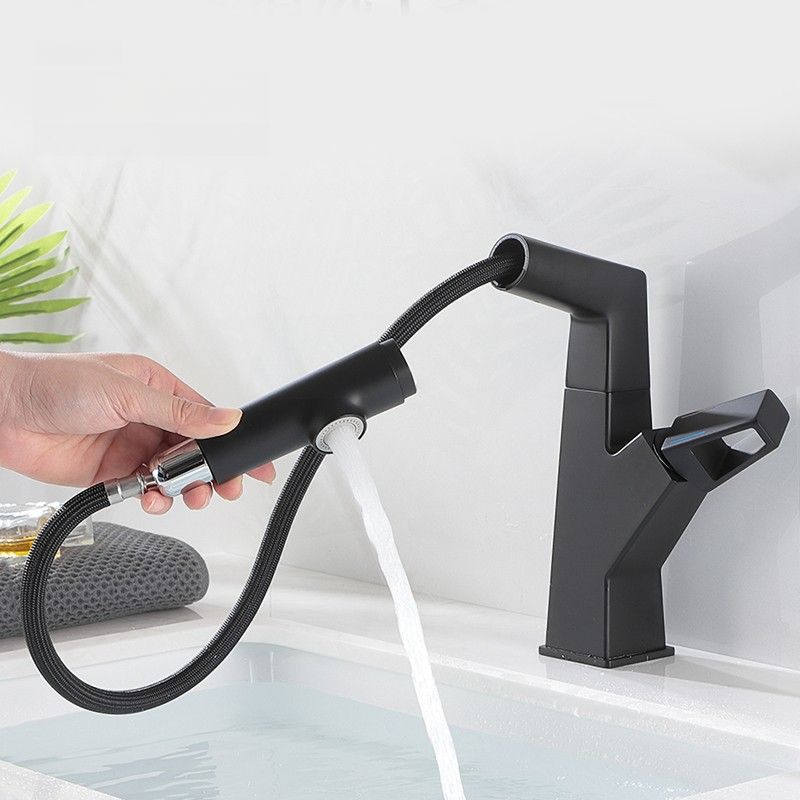 Juvaste | Contemporary Arched Column Swivel Deck Mounted Bathroom Sink Tap