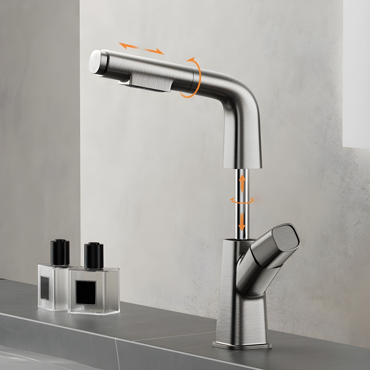Thrylvim | Minimalist Arched Profile Centerset Bathroom Sink Tap