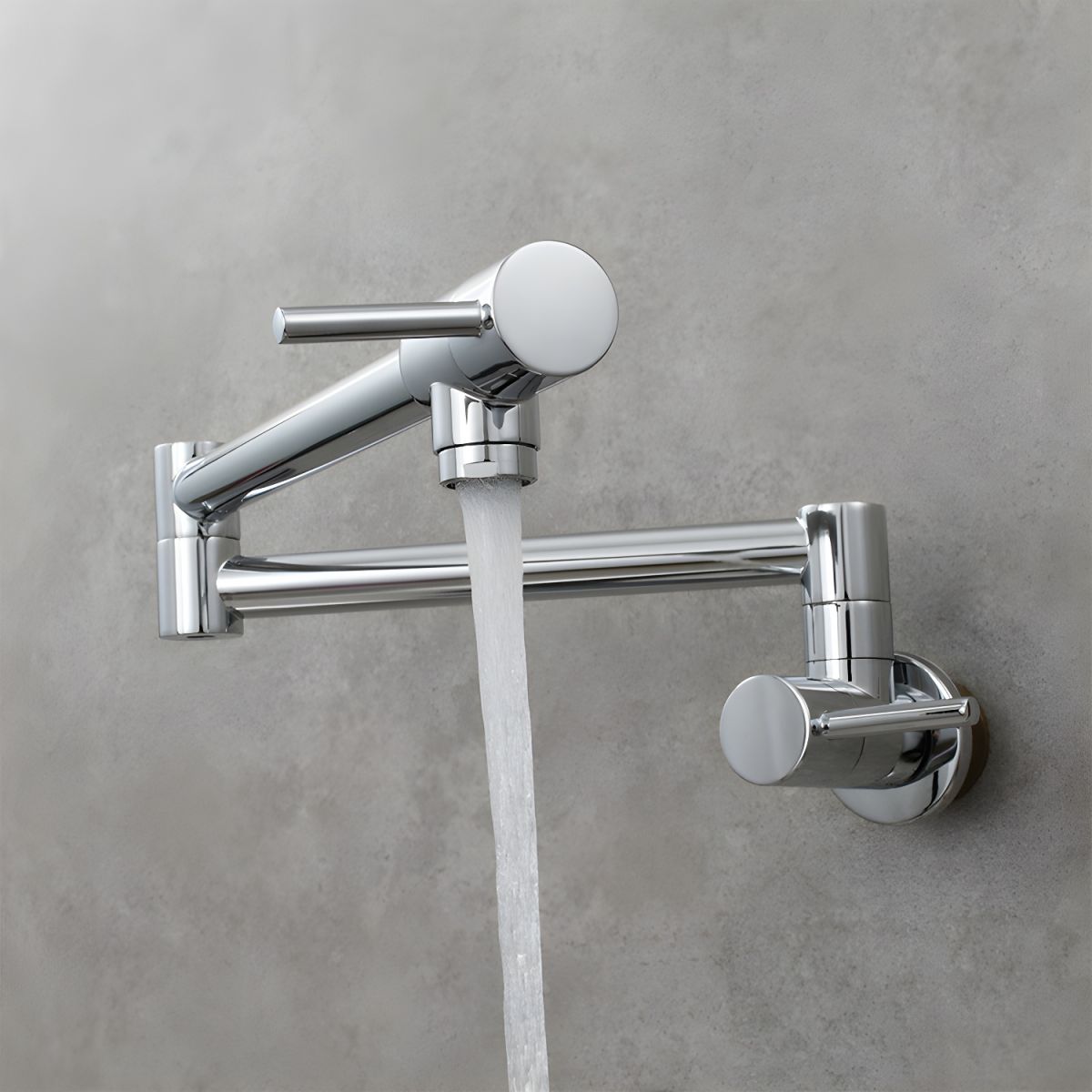 Sylvord | Modern Wall Mounted Folding Articulated Arm Kitchen Pot Filler Tap