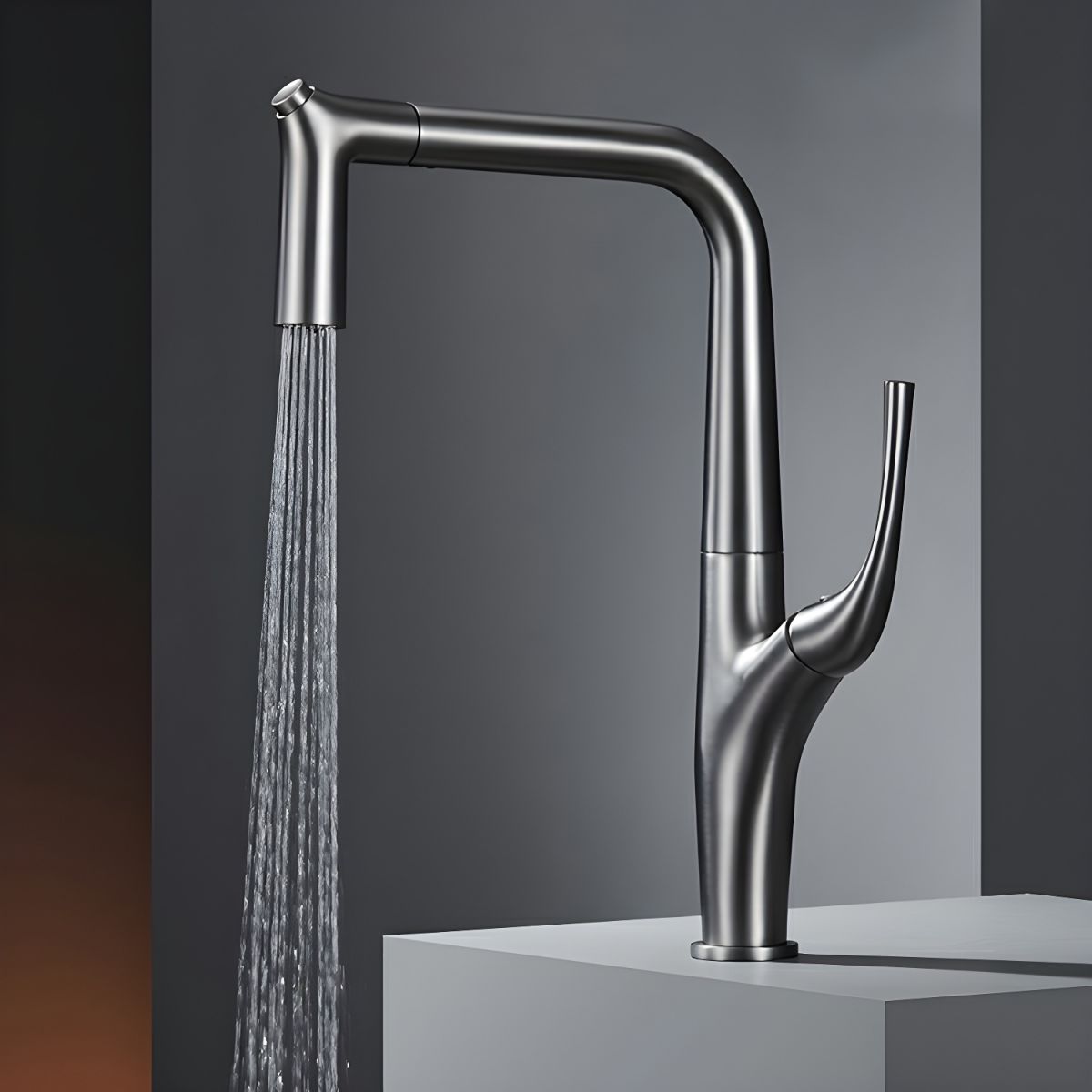 Arviken | Nordic High Arc Swivel Spout Pull Out Kitchen Sink Mixer Tap