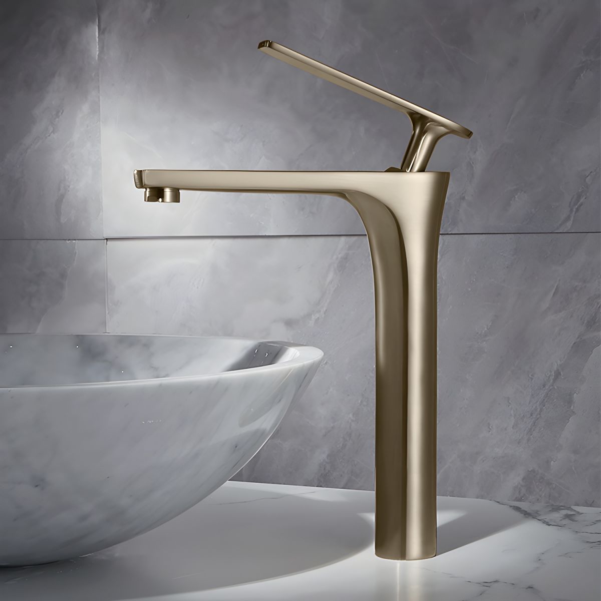 Kestrum | Modern Arched Column Bathroom Basin Tap