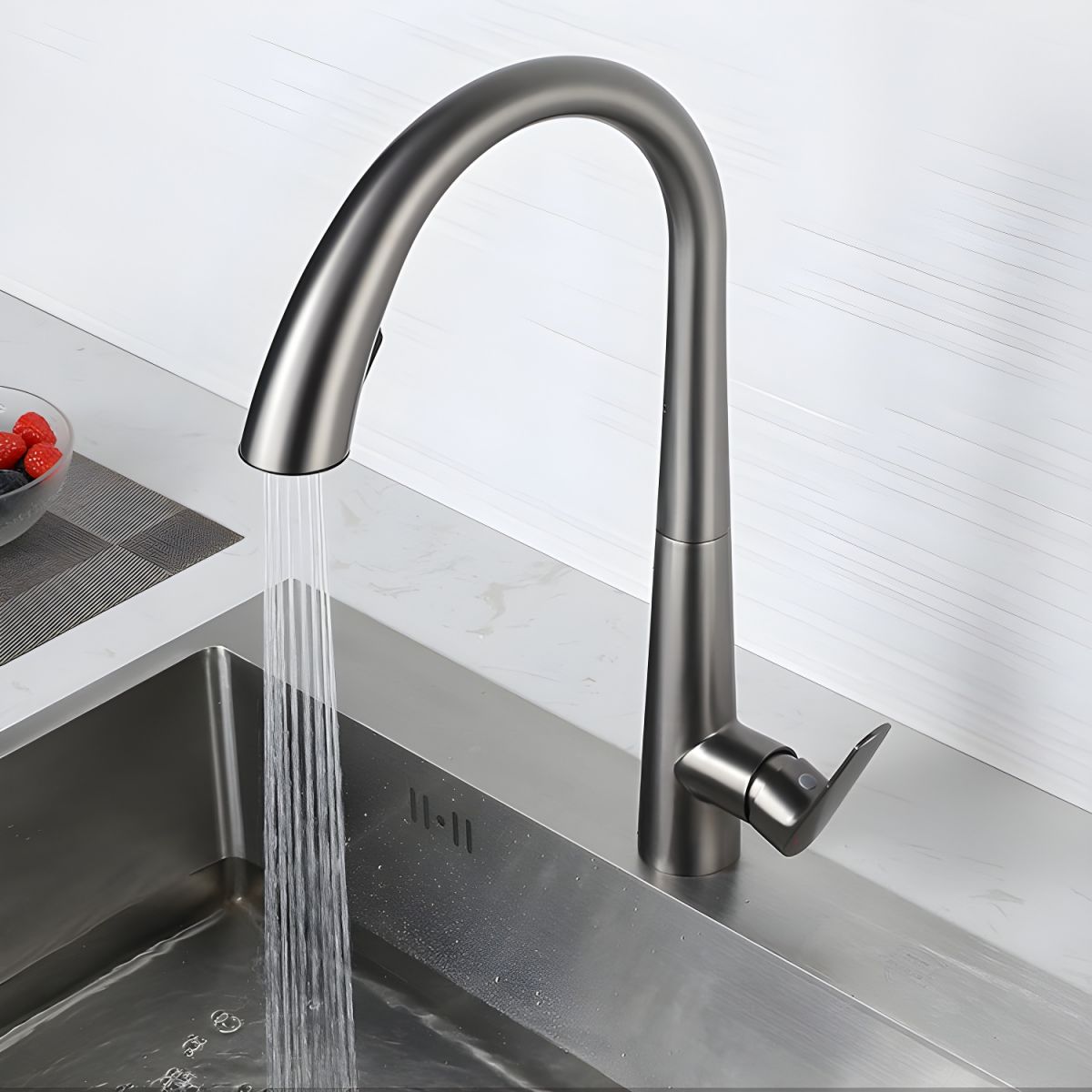 Arviken | High Arc Pull Down Spout Kitchen Sink Mixer Tap