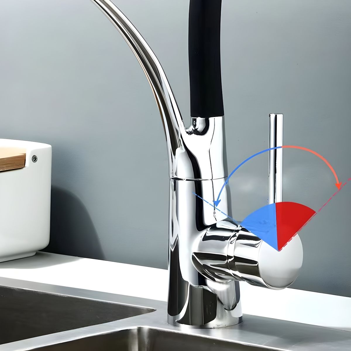 Arvidem | Modern High Arc Pull Down Spring Spout Kitchen Sink Mixer Tap