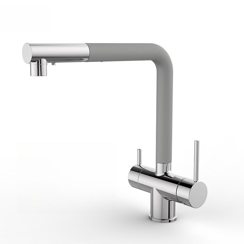 Navunde | Modern L-Shaped Retractable Spout Kitchen Sink Mixer Tap
