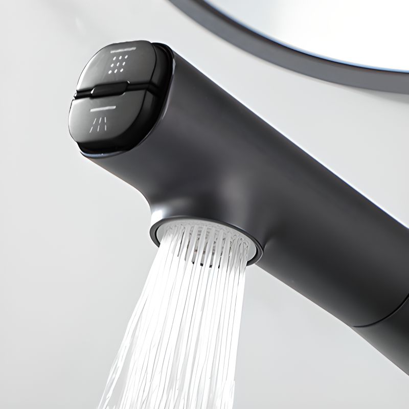 Juvaste | Contemporary Arched Column Swivel Deck Mounted Bathroom Sink Tap
