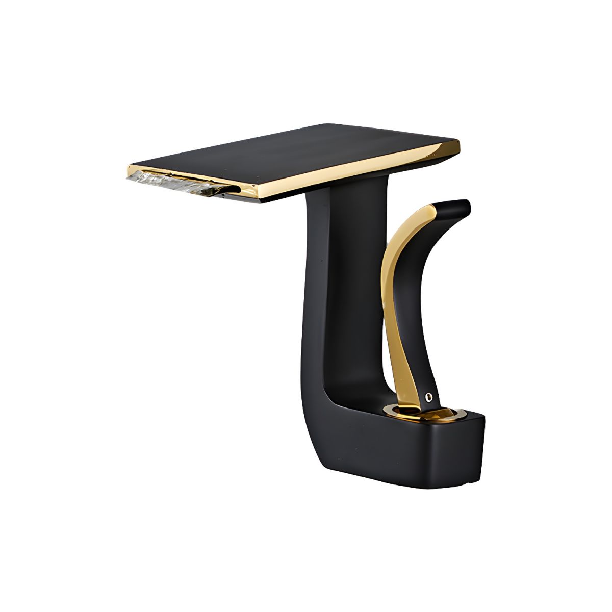 Elduvare | Modern Sloped Silhouette Spout Centerset Single Lever Bathroom Sink Tap