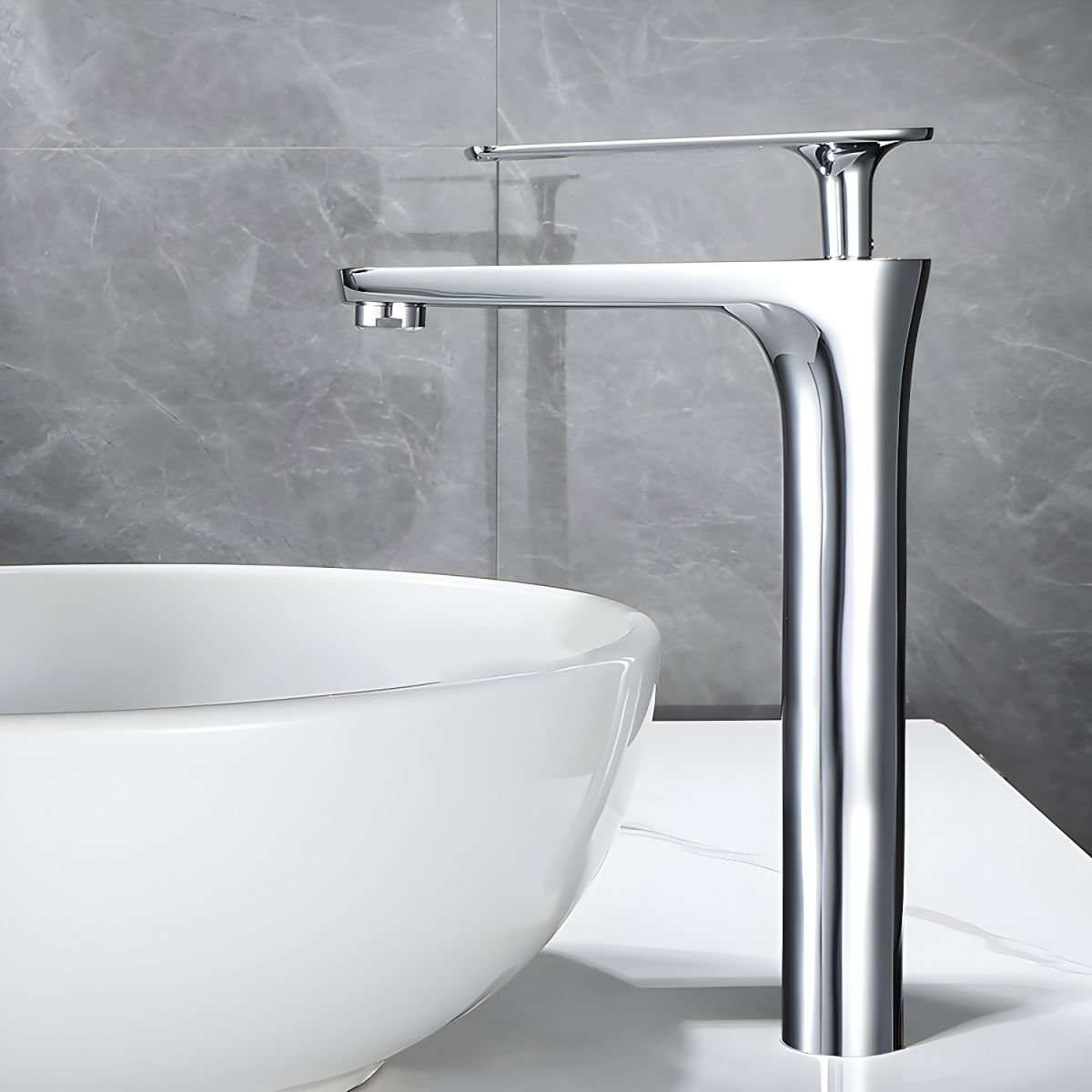 Kestrum | Modern Arched Column Bathroom Basin Tap