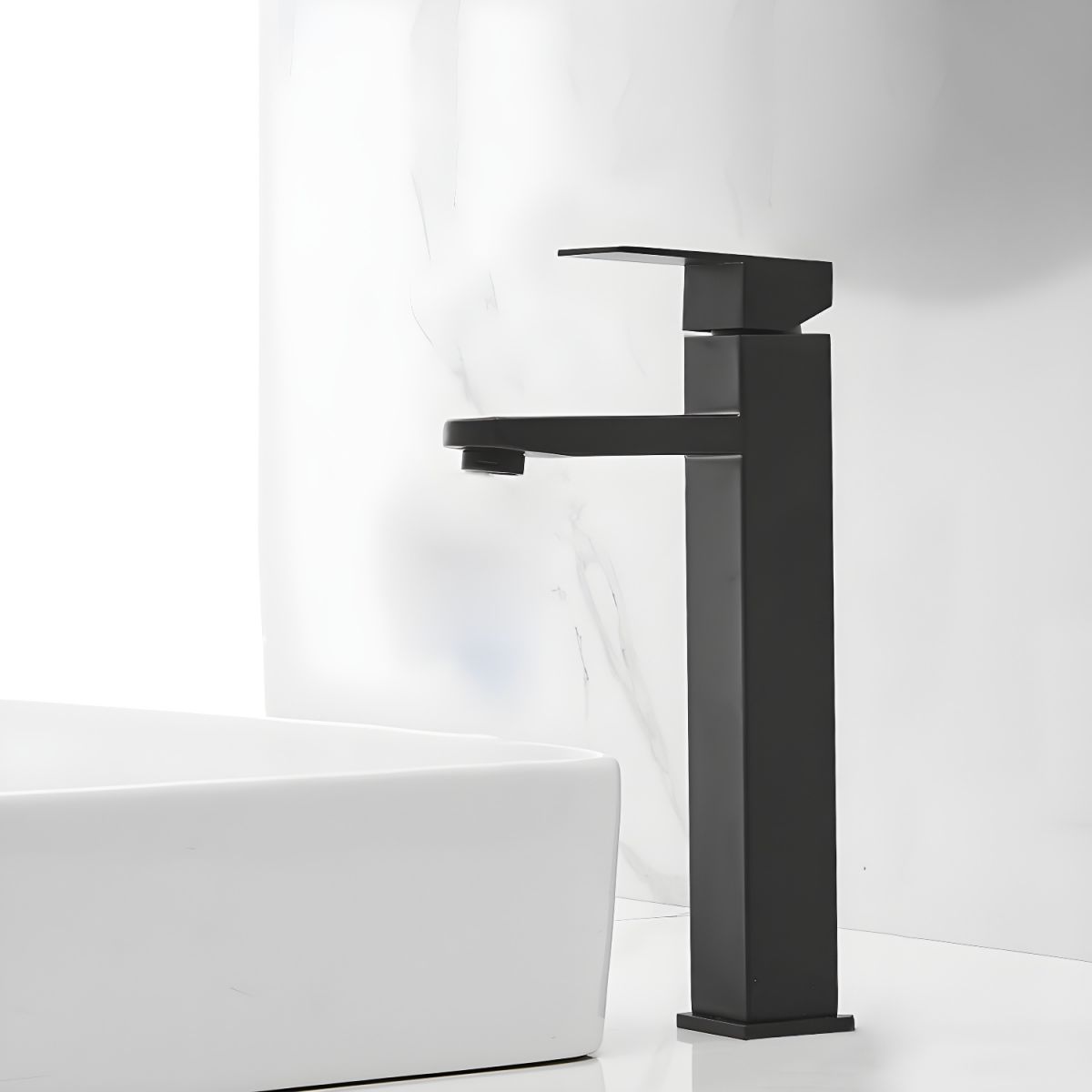 Kestruve | Modern Column Waterfall Spout Bathroom Sink Tap